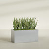 Granada Extra Large Long Rectangle Fiberglass Planter - 48 in x 24 in x 24 in - Metallic Silver - Metallic Silver,48 in x 24 in x 24 in