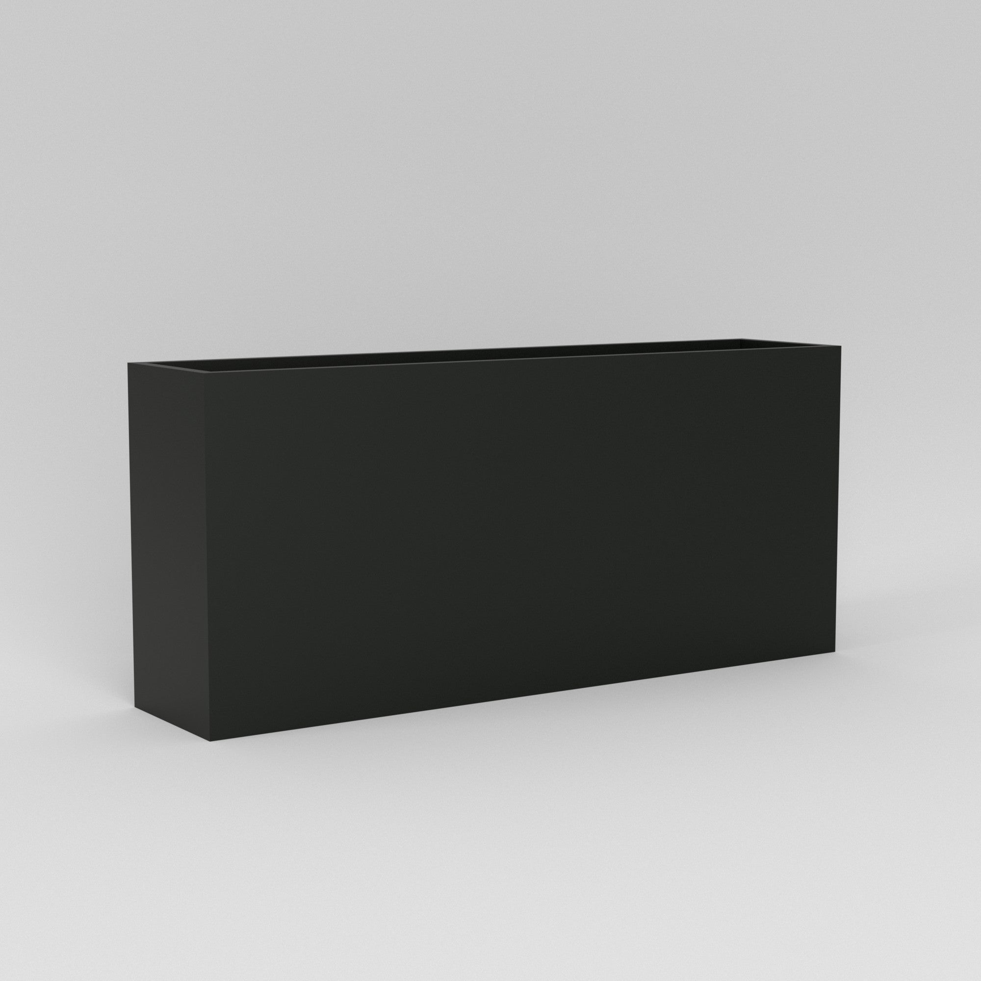 Potsdam Large Tall Rectangle Fiberglass Planter - 16 in x 16 in x 32 in - Matte Black - Matte Black,16 in x 16 in x 32 in