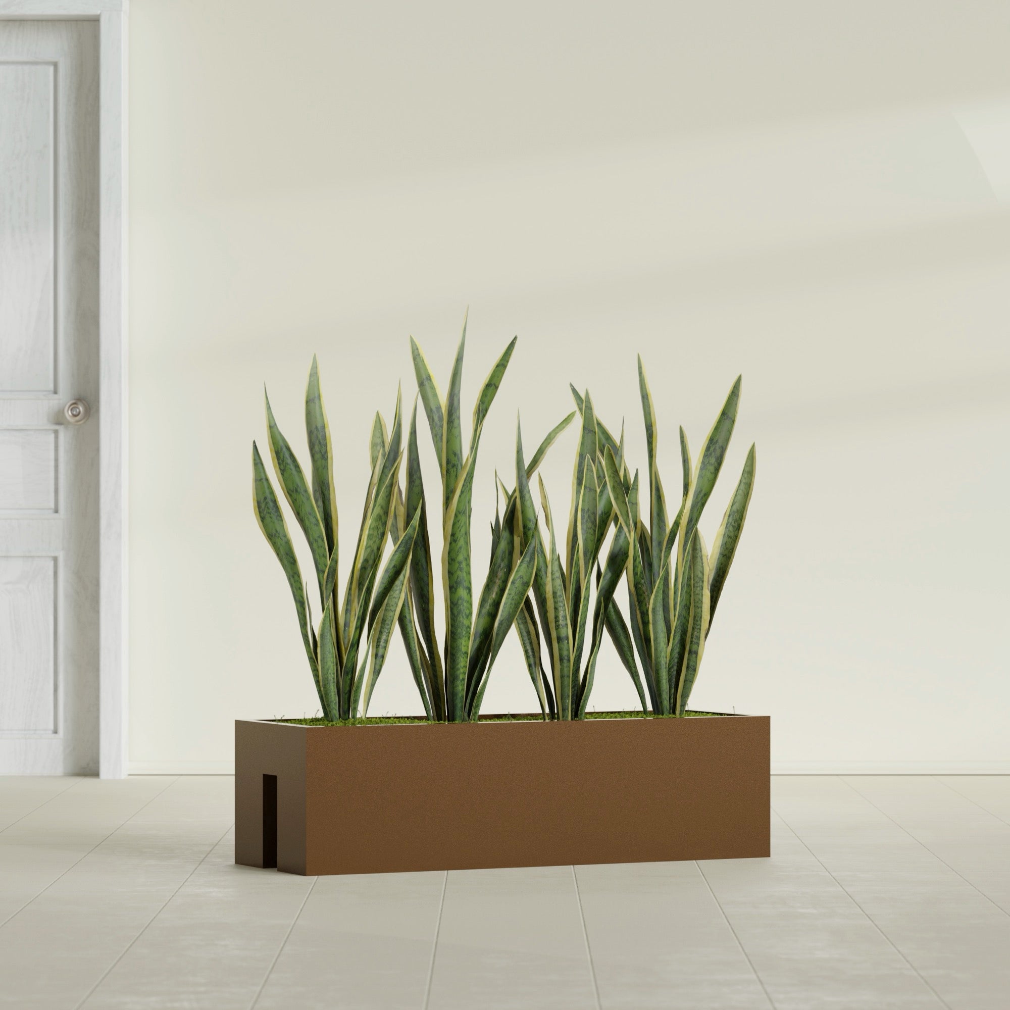 Tiergarden Large Long Over The Railing Rectangle Fiberglass Planter - 36 in x 12 in x 10 in - Metallic Bronze - Metallic Bronze,36 in x 12 in x 10 in