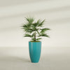 Brannan Medium Round Fiberglass Planter - 18 in x 18 in x 29 in - Satin Sea Foam - Satin Sea Foam,18 in x 18 in x 29 in