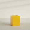 Brisbane Large Rectangle Fiberglass Planter - 24 in x 24 in x 32 in - Gloss Saffron - Gloss Saffron,24 in x 24 in x 32 in