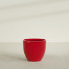 Wannsee Large Round Fiberglass Planter - 39 in x 39 in x 34 in - Gloss Red - Gloss Red,39 in x 39 in x 34 in