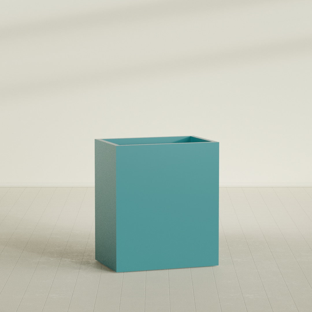 Darwin Large Rectangle Fiberglass Planter - 36 in x 24 in x 42 in - Satin Sea Foam - Satin Sea Foam,36 in x 24 in x 42 in