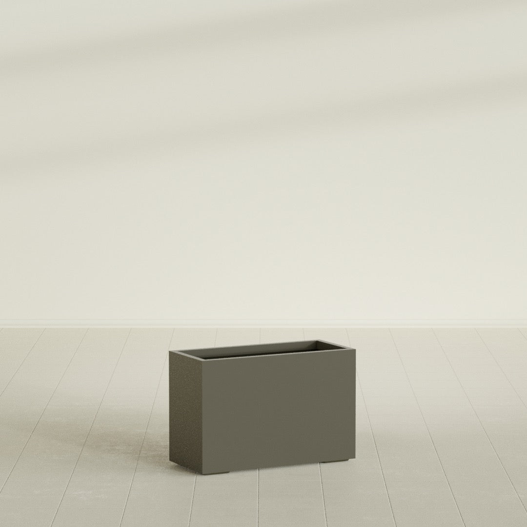 Tolga Large Rectangle Fiberglass Planter - 36 in x 16 in x 24 in - Matte Bronze - Matte Bronze,36 in x 16 in x 24 in