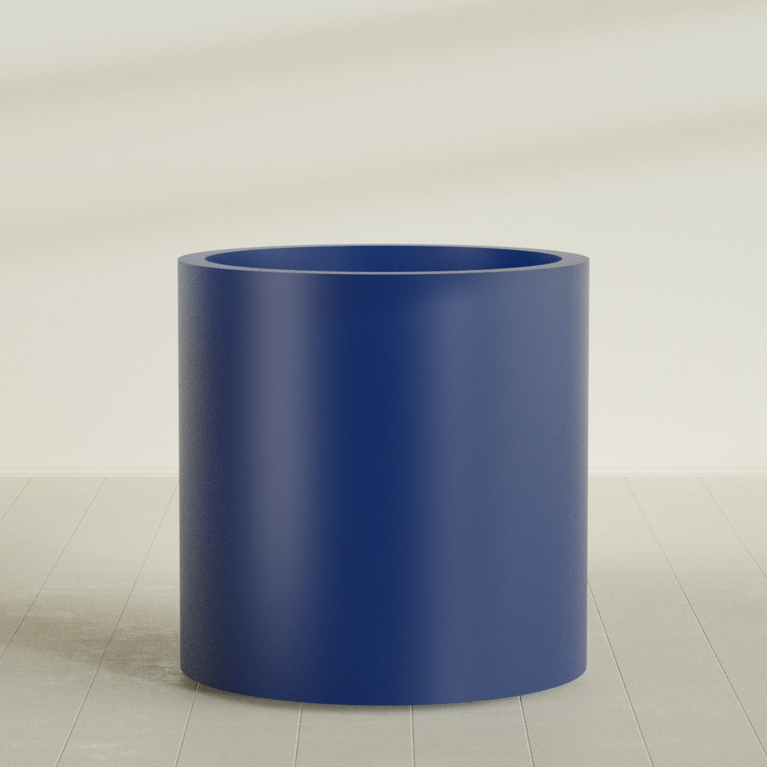 Rio Grande Large Round Fiberglass Planter - 30 in x 30 in x 32 in - Matte Cobalt Blue - Matte Cobalt Blue,30 in x 30 in x 32 in