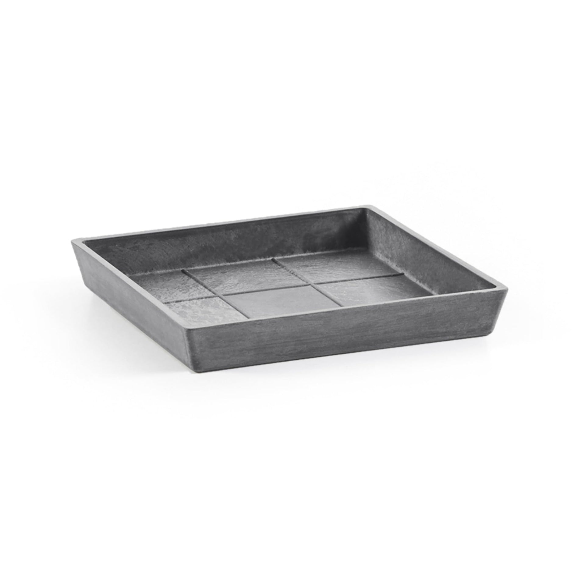 Small Square Saucer - 17 in x 17 in x 1.5 in - Dark Grey - Dark Grey,17 in x 17 in x 1.5 in