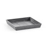 Small Square Saucer - 11 in x 11 in x 1.25 in - Grey - Grey,11 in x 11 in x 1.25 in