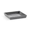 Small Square Saucer - 14 in x 14 in x 1.5 in - Grey - Grey,14 in x 14 in x 1.5 in