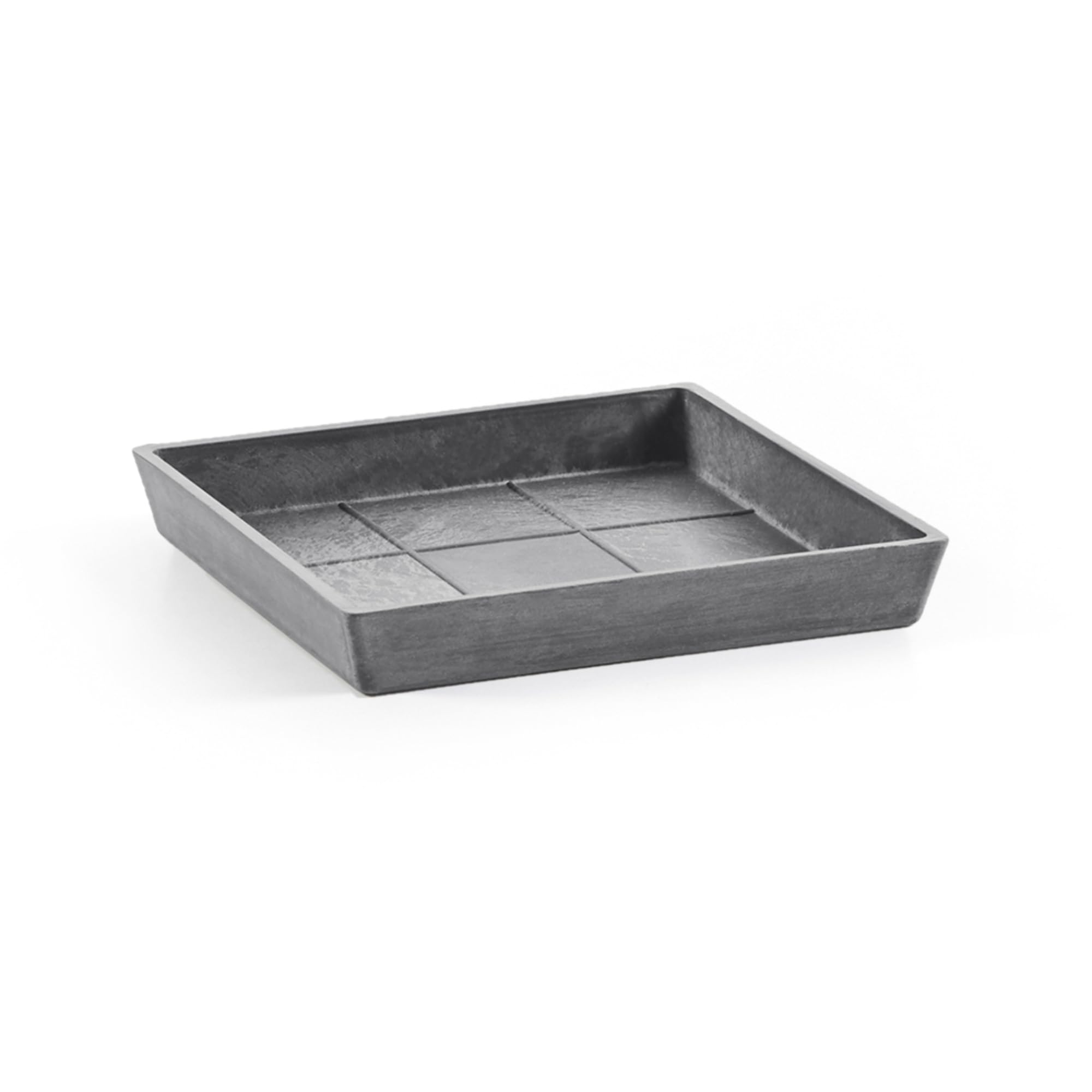 Small Square Saucer - 14 in x 14 in x 1.5 in - Grey - Grey,14 in x 14 in x 1.5 in