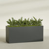 Brisbane Extra Large Long Rectangle Fiberglass Planter - 72 in x 24 in x 32 in - Matte Charcoal - Matte Charcoal,72 in x 24 in x 32 in