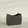 Seoul Extra Large Curved Abstract Fiberglass Planter - 48 in x 20 in x 36 in - Matte Brown - Matte Brown,48 in x 20 in x 36 in