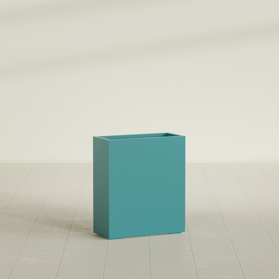 Perth Large Tall Rectangle Fiberglass Planter - 36 in x 16 in x 42 in - Satin Sea Foam - Satin Sea Foam,36 in x 16 in x 42 in