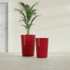 Tegel Medium Round Fiberglass Planter - 18 in x 18 in x 26 in - Gloss Red - Gloss Red,18 in x 18 in x 26 in
