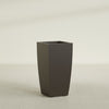 Toulan Large Tall Tapered Square Fiberglass Planter - 18 in x 18 in x 36 in - Matte Brown - Matte Brown,18 in x 18 in x 36 in