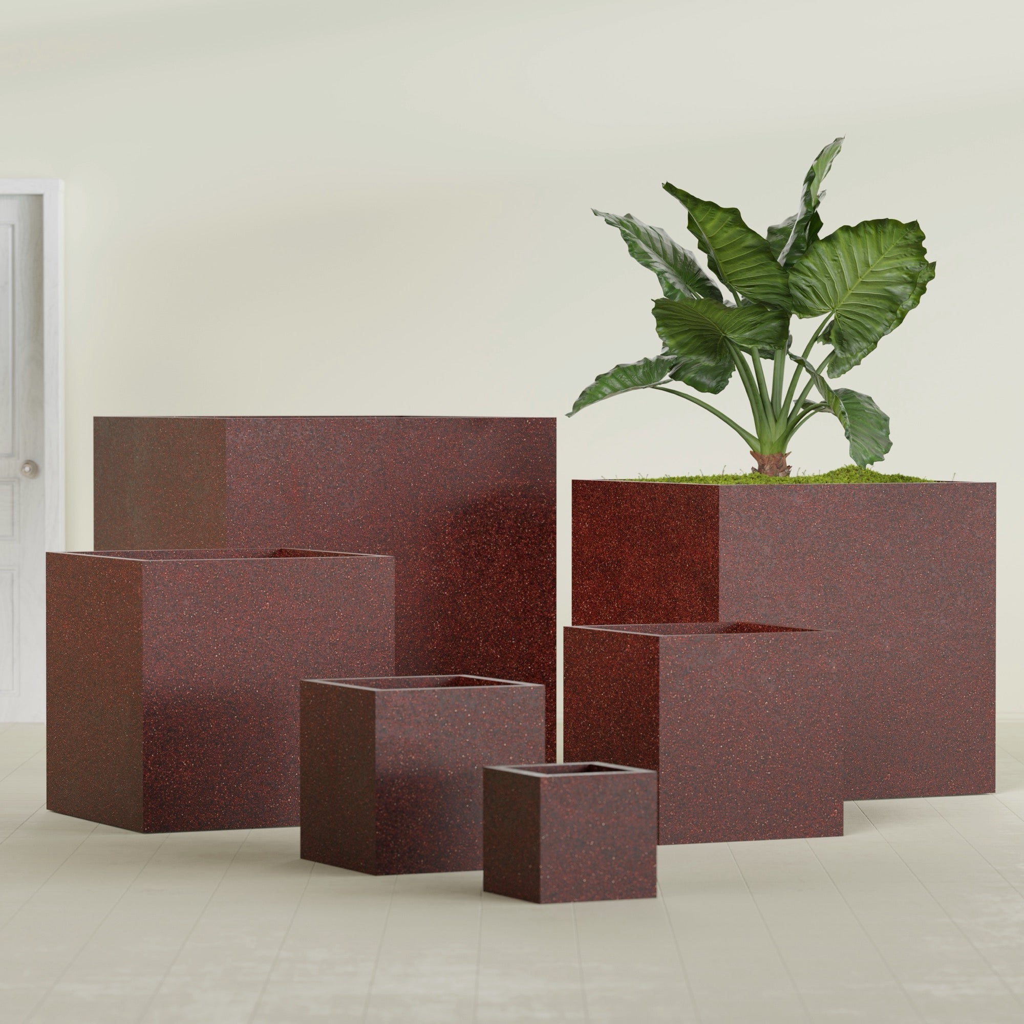 Cube - 12in x 12in x 12in - Weathered Steel - Rust - Weathered Steel - Rust,12 in x 12 in x 12 in