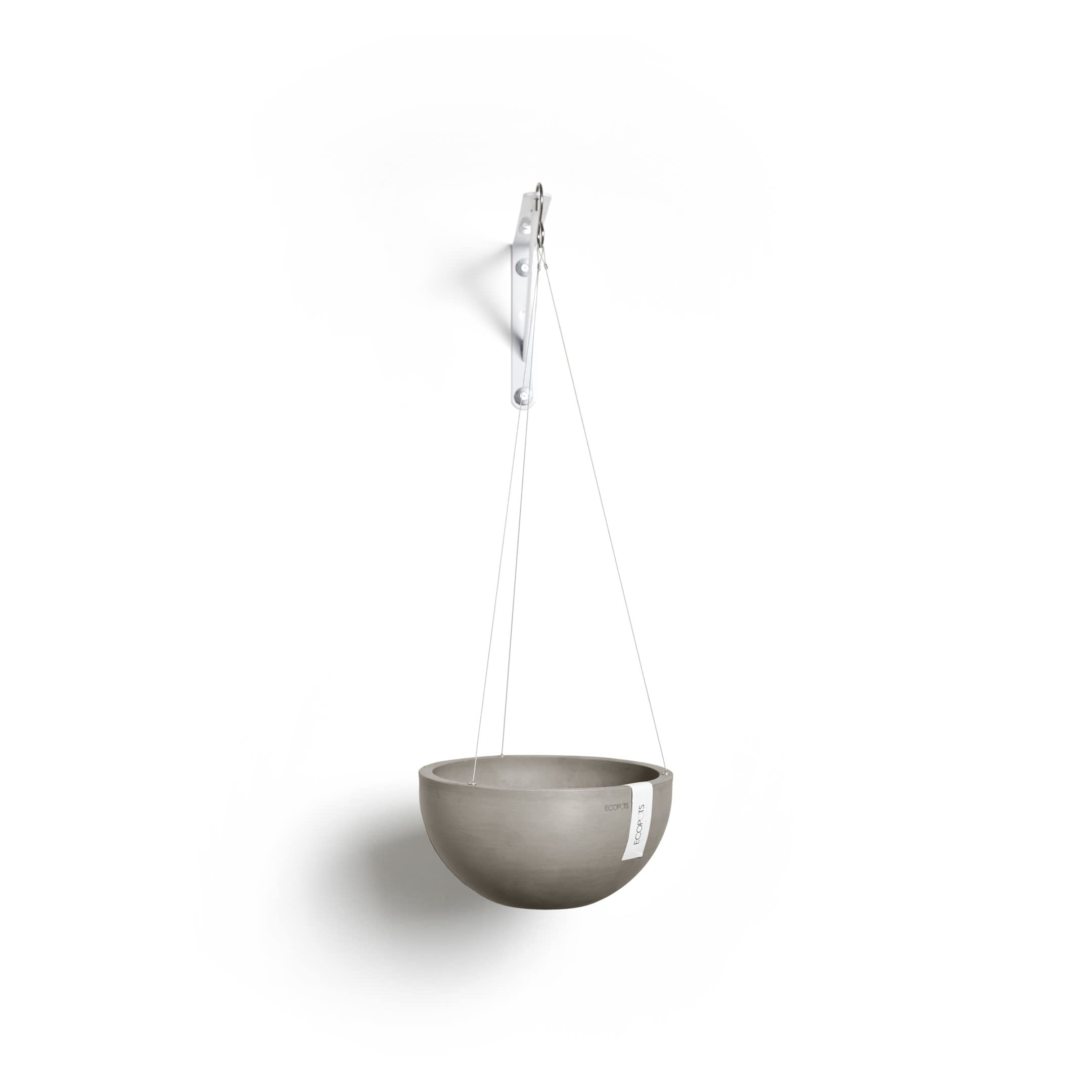 Hanging Brussels Small Bowl Planter - 13 in x 13 in x 6.5 in - Taupe - Taupe,13 in x 13 in x 6.5 in