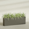 Hollywood Extra Large Narrow Rectangle Fiberglass Planter - 72 in x 12 in x 24 in - Matte Bronze - Matte Bronze,72 in x 12 in x 24 in