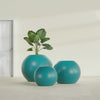 Globe Medium Sphere Fiberglass Planter - 24 in x 24 in x 19 in - Satin Sea Foam - Satin Sea Foam,24 in x 24 in x 20 in