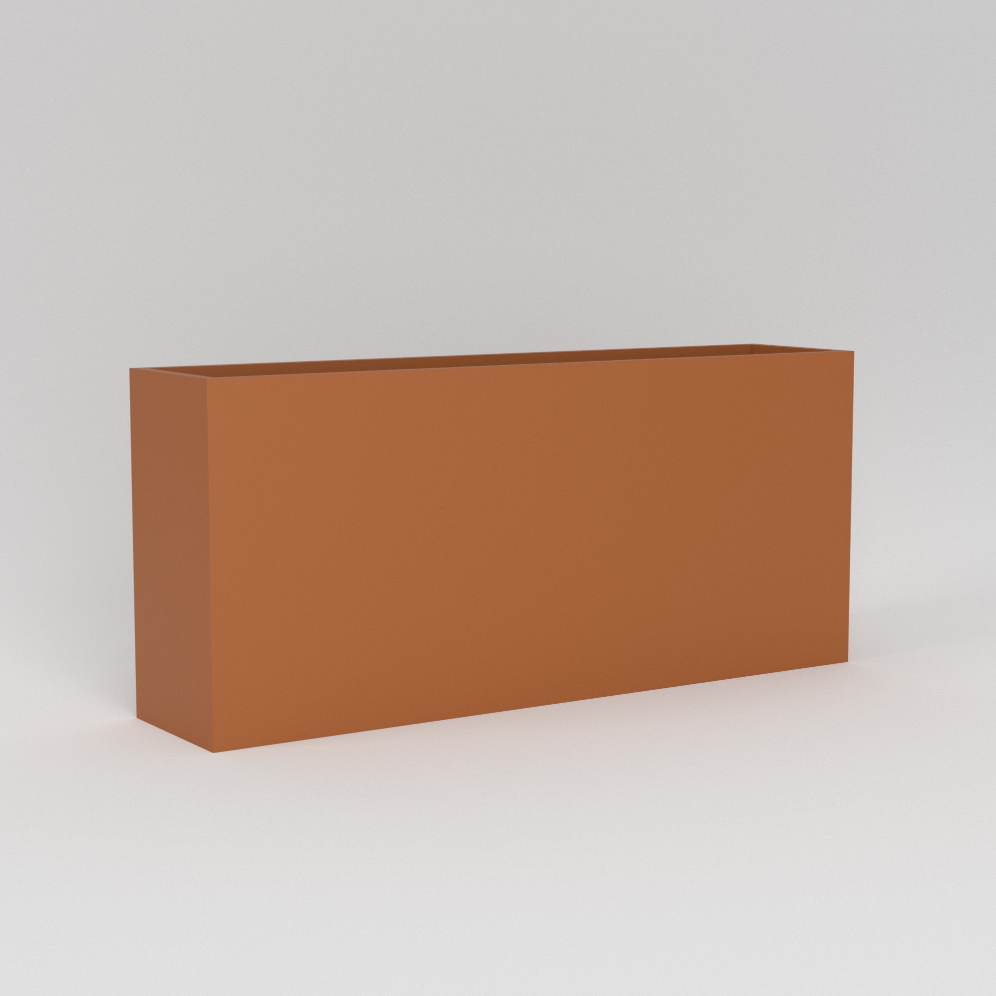 Potsdam Large Tall Rectangle Fiberglass Planter - 16 in x 16 in x 32 in - Matte Terracotta - Matte Terracotta,16 in x 16 in x 32 in