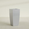 Toulan Large Tall Tapered Square Fiberglass Planter - 20 in x 20 in x 42 in - Metallic Silver - Metallic Silver,20 in x 20 in x 42 in