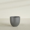Alzira Large Round Fiberglass Planter - 30 in x 30 in x 28 in - Metallic Gunmetal - Metallic Gunmetal,30 in x 30 in x 28 in