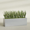 Granada Extra Large Long Rectangle Fiberglass Planter - 72 in x 24 in x 24 in - Metallic Silver - Metallic Silver,72 in x 24 in x 24 in
