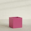 Montroy Large Cube Square Fiberglass Planter - 40 in x 40 in x 40 in - Gloss Pink Violet - Gloss Pink Violet,40 in x 40 in x 40 in