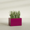 Granada Large Rectangle Fiberglass Planter - 36 in x 24 in x 24 in - Gloss Eggplant - Gloss Eggplant,36 in x 24 in x 24 in