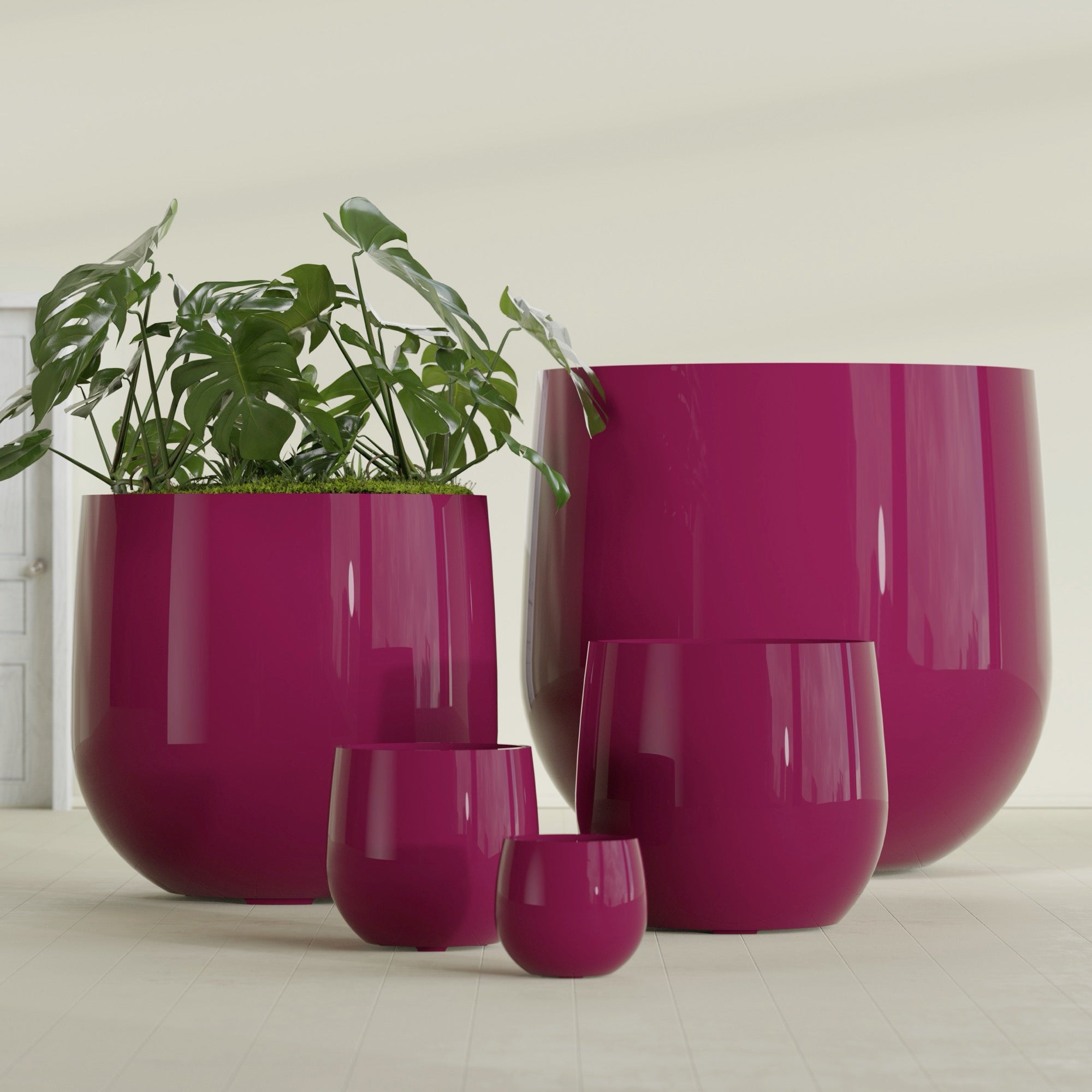 Westfield - 15in diam. x 14in - Gloss Eggplant - Gloss Eggplant,15 in diam. x 14 in H