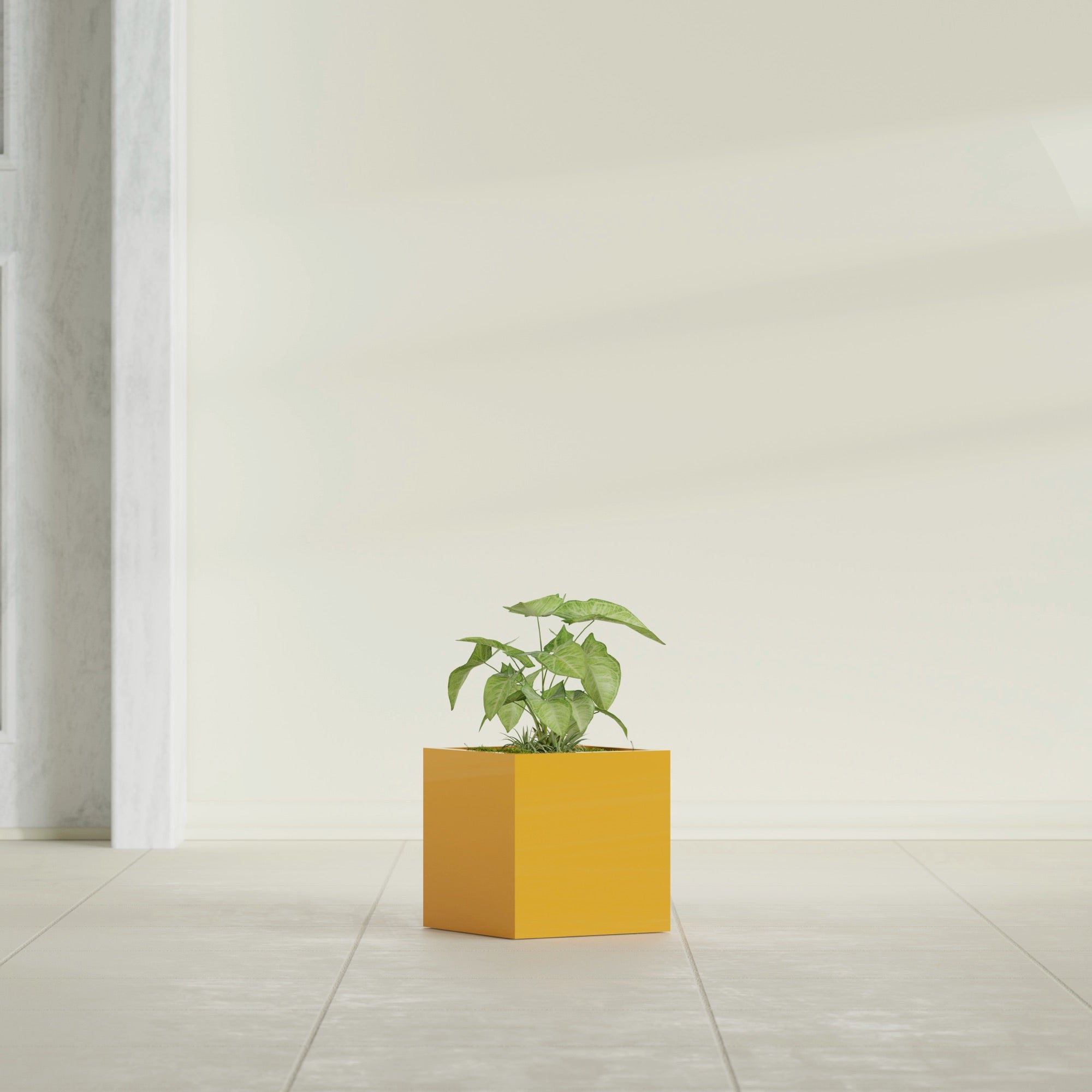 Monaco Square - 7in x 7in x 7 - Gloss Saffron - Gloss Saffron,7 in x 7 in x 7 in