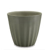 Pleat Ribbed Small Round Plastic Planter - 15 in x 15 in x 15 in - Olive - Olive,15 in x 15 in x 15 in