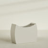 Seoul Extra Large Curved Abstract Fiberglass Planter - 48 in x 20 in x 36 in - Satin Beige - Satin Beige,48 in x 20 in x 36 in