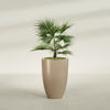 Brannan Large Round Fiberglass Planter - 24 in x 24 in x 35 in - Metallic Gold - Metallic Gold,24 in x 24 in x 35 in
