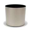 Small Round Metallic Plastic Planter - 7 in x 7 in x 6 in - Pewter Metallic - Pewter Metallic,7 in x 7 in x 6 in