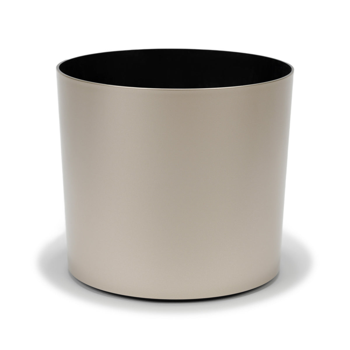 Hand-Foiled Floor Cylinder - 12in diam. x 12in - Titanium - Titanium,12 in x 12 in x 12 in