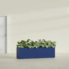 Hudson Extra Large Long Rectangle Fiberglass Planter - 100 in x 18 in x 28 in - Matte Cobalt Blue - Matte Cobalt Blue,100 in x 18 in x 28 in