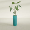 Saint Tropez Large Tall Round Fiberglass Planter - 12 in x 12 in x 32 in - Satin Sea Foam - Satin Sea Foam,12 in x 12 in x 32 in