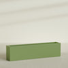 Miami Extra Large Narrow Rectangle Fiberglass Planter - 72 in x 12 in x 18 in - Satin Green - Satin Green,72 in x 12 in x 18 in
