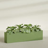 Miami Extra Large Narrow Rectangle Fiberglass Planter - 72 in x 12 in x 18 in - Satin Green - Satin Green,72 in x 12 in x 18 in