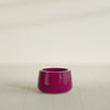 Short Hayden Small Round Fiberglass Planter - 12 in x 12 in x 7 in - Gloss Eggplant - Gloss Eggplant,12 in x 12 in x 7 in