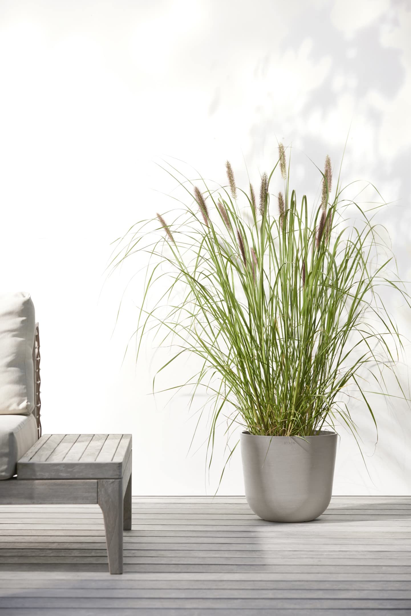 Oslo Small Round Planter - 9.8 in x 9.8 in x 8.5 in - Taupe - Taupe,9.75 in x 9.75 in x 8.5 in,Planter Only