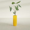 Saint Tropez Large Tall Round Fiberglass Planter - 12 in x 12 in x 32 in - Gloss Saffron - Gloss Saffron,12 in x 12 in x 32 in