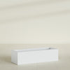Reade Small Tabletop Rectangle Fiberglass Planter - 18 in x 6.5 in x 5 in - Gloss White - Gloss White,18.5 in x 6.5 in x 5 in