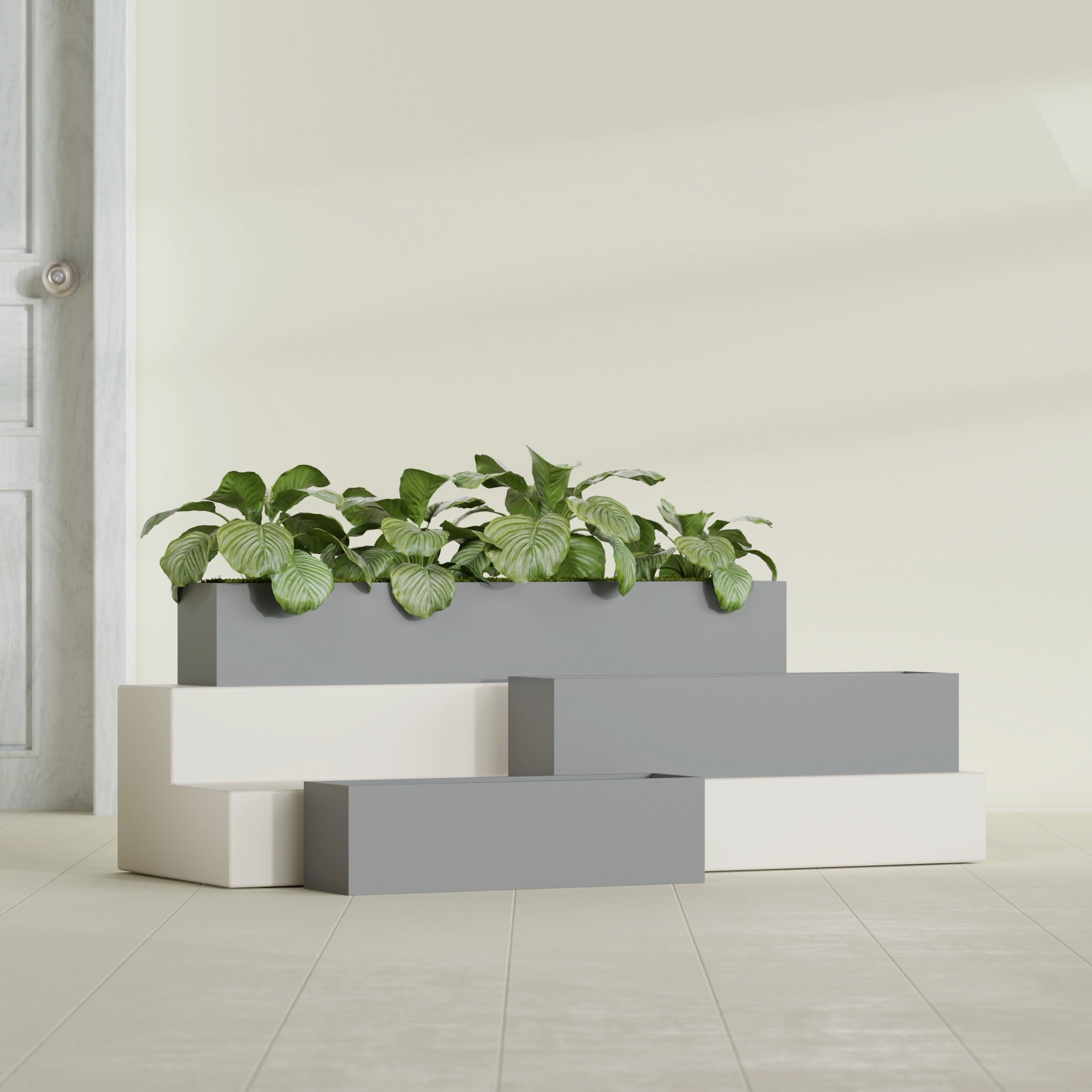 Monaco Rectangle - 44in x 7in x 7 - Metallic Gunmetal - Metallic Gunmetal,44 in x 7 in x 7 in