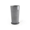 Amsterdam High Large Tall Round Planter - 19.5 in x 19.5 in x 35.5 in - Planter + Saucer - Grey - Grey,19.5 in x 19.5 in x 35.5 in,Planter + Saucer