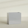 Darwin Extra Large Rectangle Fiberglass Planter - 48 in x 24 in x 42 in - Metallic Silver - Metallic Silver,48 in x 24 in x 42 in