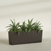 Panama Extra Large Long Rectangle Fiberglass Planter - 48 in x 12 in x 18 in - Matte Brown - Matte Brown,48 in x 12 in x 18 in