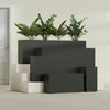 Hollywood Extra Large Narrow Rectangle Fiberglass Planter - 72 in x 12 in x 24 in - Matte Charcoal - Matte Charcoal,72 in x 12 in x 24 in
