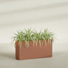 Hollywood Extra Large Narrow Rectangle Fiberglass Planter - 48 in x 12 in x 24 in - Matte Terracotta - Matte Terracotta,48 in x 12 in x 24 in