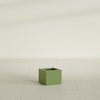 Cuba Small Fiberglass Column Planter - 14 in x 14 in x 12 in - Satin Green - Satin Green,14 in x 14 in x 12 in
